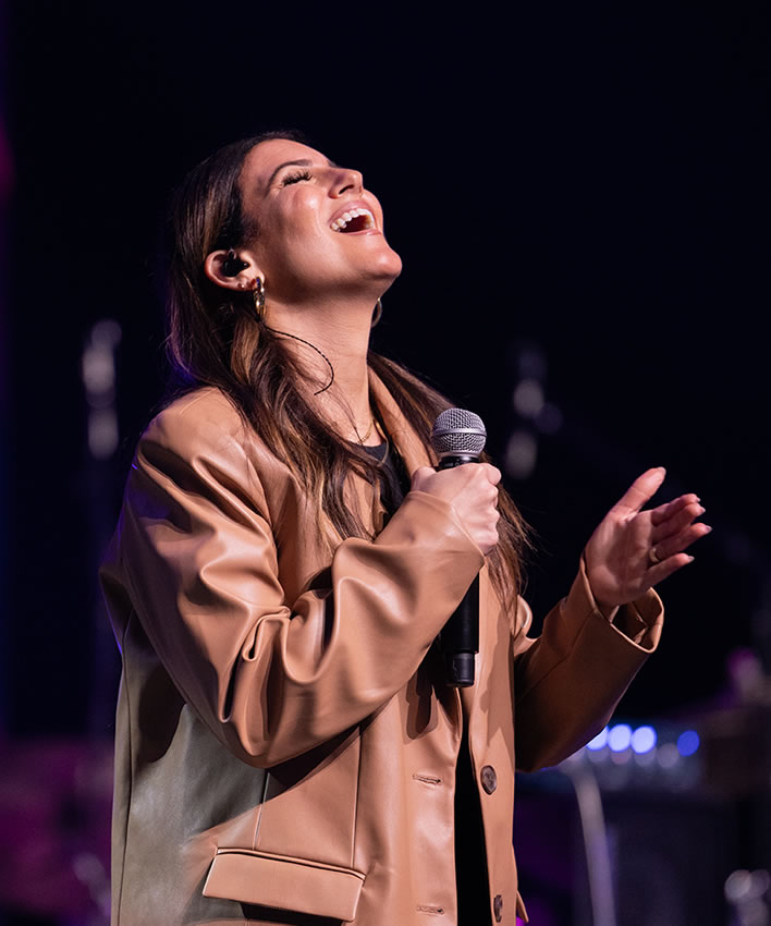 Woman worshipping